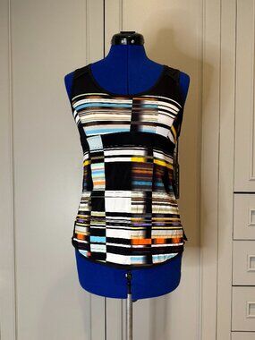 Blanc Noir Mesh back Women's Tank top, Size M, NWT